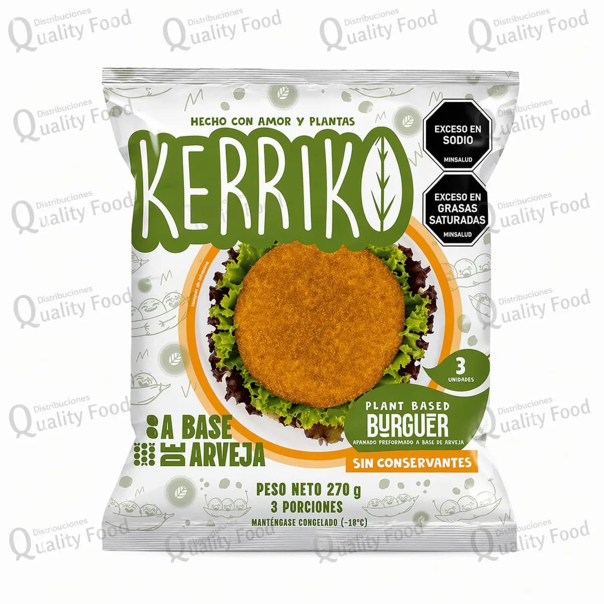 HAMBURGUESA KERRIKO X 3 UNIDADES X 90 GR