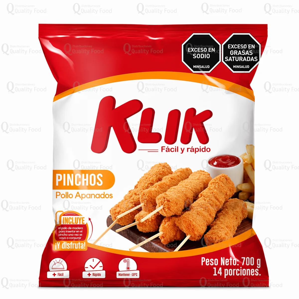 PINCHO APANADO X 14 UNIDADES X 50 GR