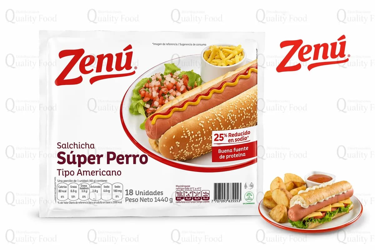 SALCHICHA AMERICANA X 18 UNIDADES x 14440 gr
