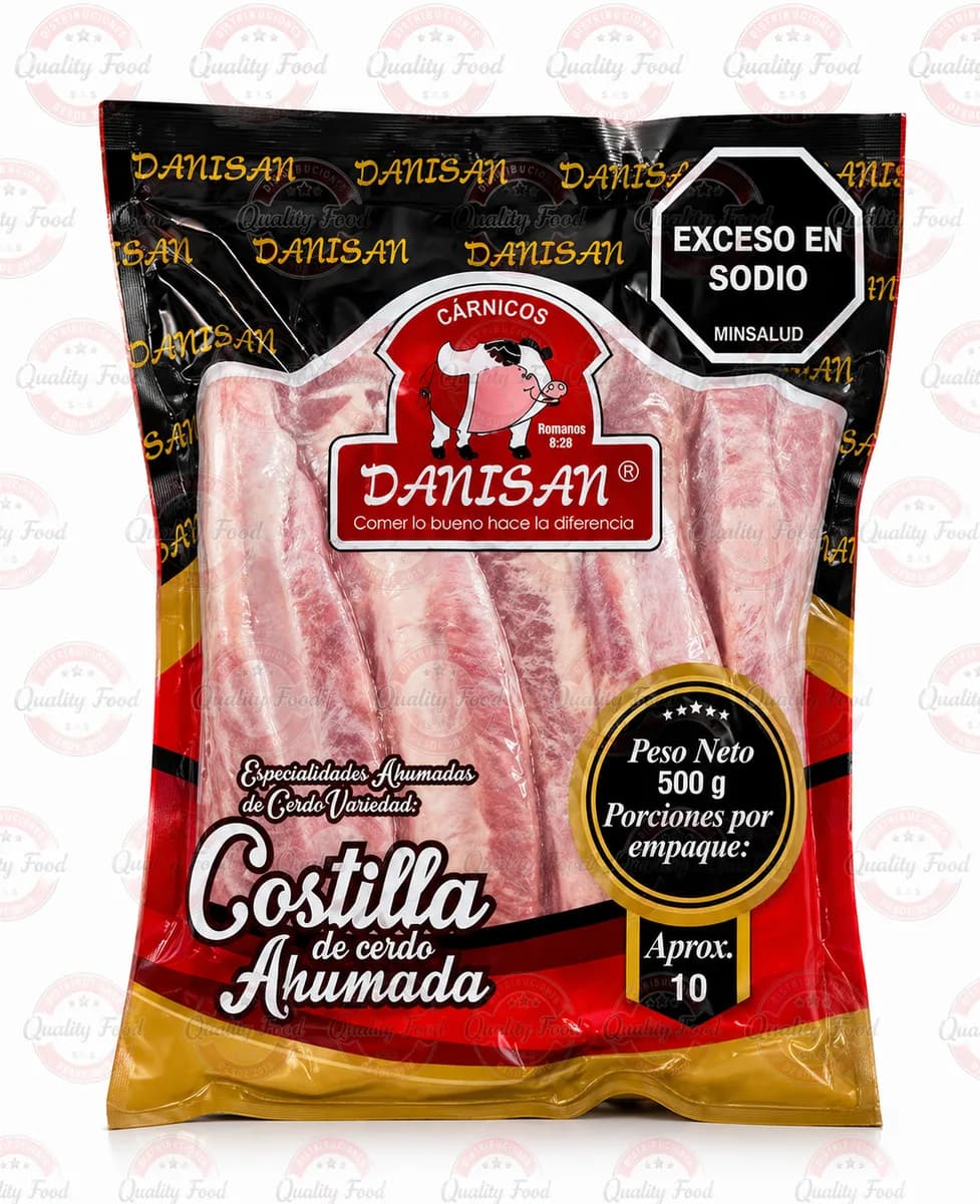 COSTILLA X 500 GR AHUMADA DANISAN