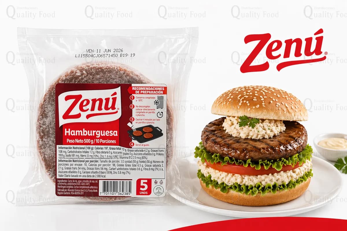 HAMBURGESA DE RES X 5 unidades