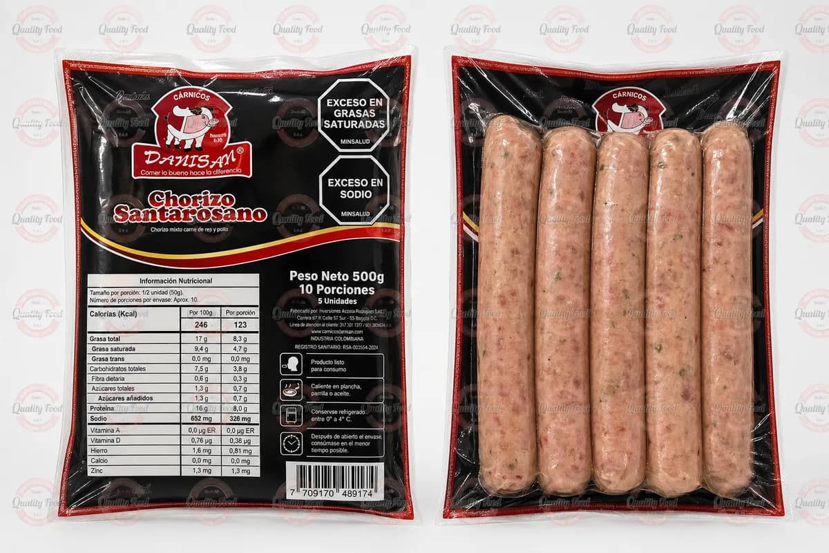 CHORIZO SANTA ROSANO X 5 UNIDADES DANISAN