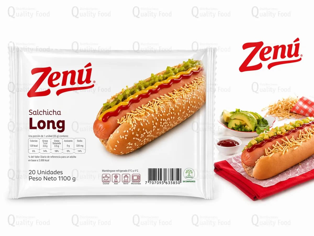 SALCHI LONG X 20 UNID x 1100 gr